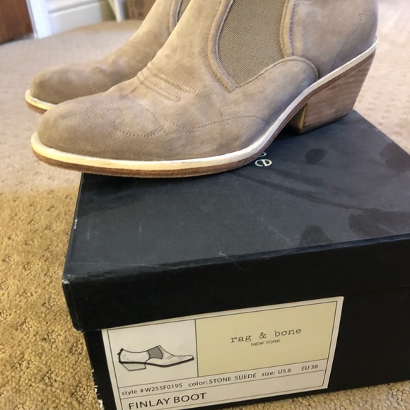 Rag & Bone Finlay ankle boot, stone suede, US 8 - Picture 5 of 9